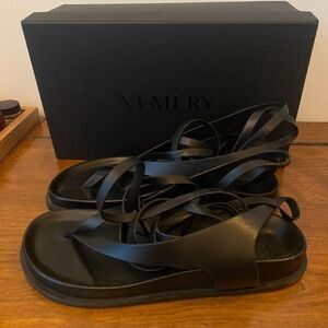 A.EMERY Black Shel Sandals